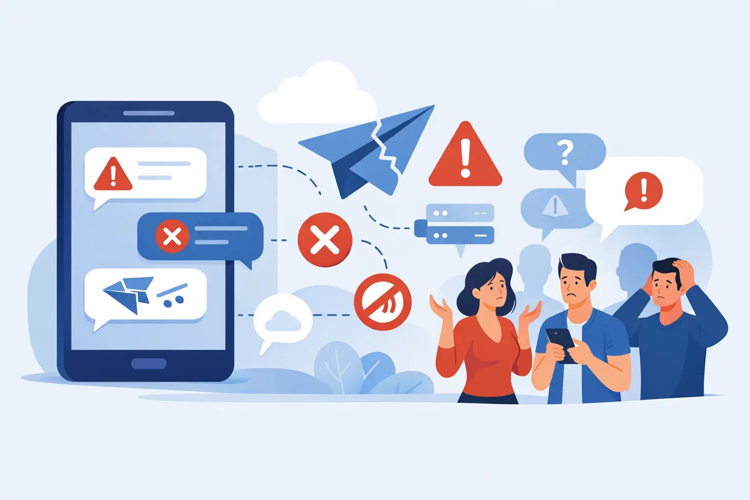 What Causes Text Delivery Failures for Groups?
