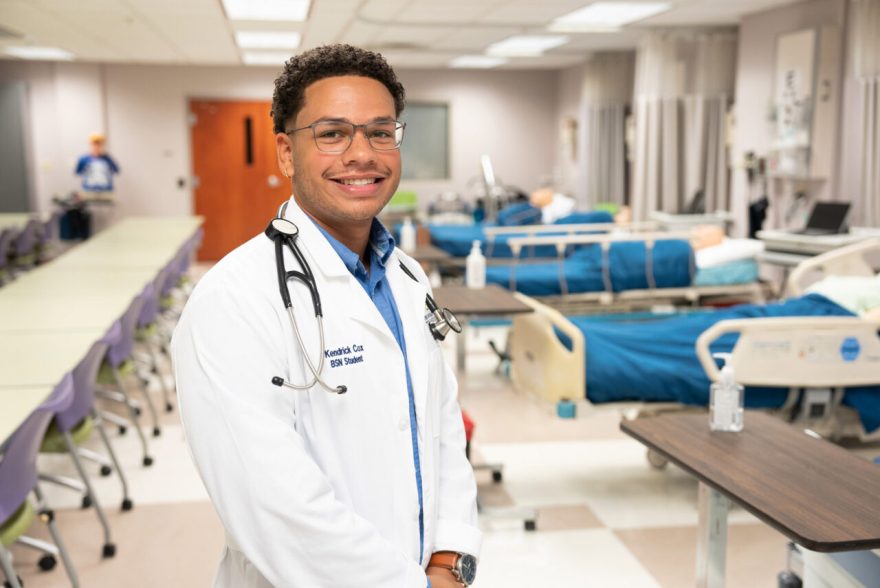 Senior nursing major Kendrick Cox (photo credit: Eric Lisica/BlueCross BlueShield of Tennessee)