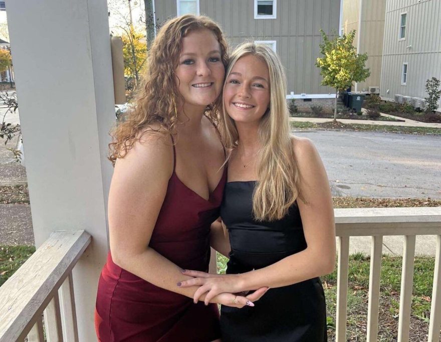 UTC seniors Caroline Dale and her roommate, Anneliese Thorne, are among a "best friends" group celebrating Galentine's Day on Feb. 14. Photo courtesy of Caroline Dale.