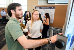 Spring Research and Arts Conference-25- People attend the Spring Research and Arts Conference Wednesday, Apr. 9, 2025 in the Wolford Family Center.