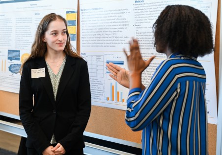 Spring Research and Arts Conference-25- People attend the Spring Research and Arts Conference Wednesday, Apr. 9, 2025 in the Wolford Family Center.