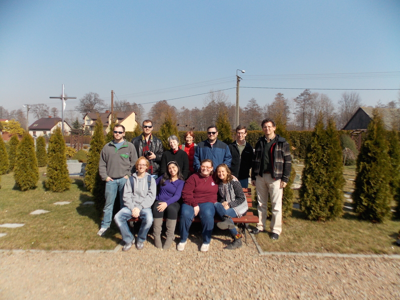 UTC group on the grounds of the Harmeze Monastery, located in Oswiecim.   