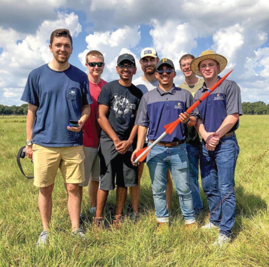 Members of the Rockets Mocs are, from left, Ben Shell, Jace Sullivan, Ashwyn Sam, Caleb Pace, Jordan Roberts, Austin Brewer and Dillon Grider.