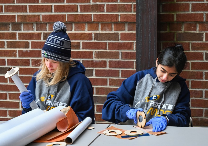 Rocket Mocs Holland Luttrell, left, and Hafsa Wasim