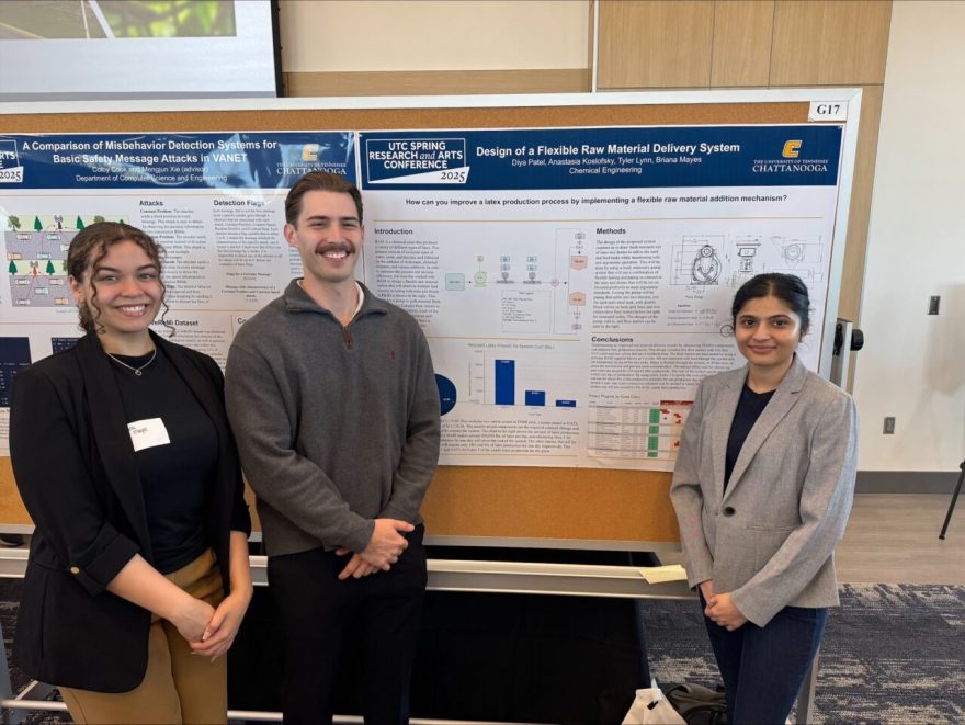 Briana Mayes (left), Tyler Lynn and Diya Patel