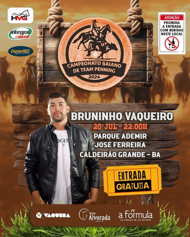 Card de divulgação da 4ª Etapa do Campeonato Baiano de Team Penning