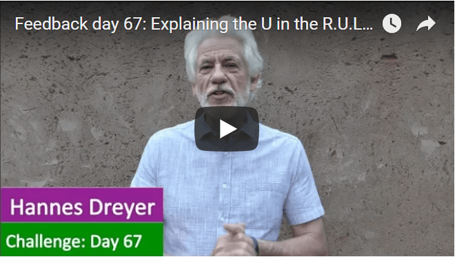 [Day 67] Explaining The U In The R.U.L.E.R.S. Principle