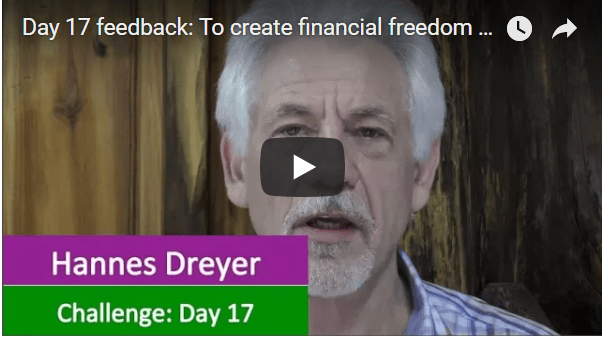 [Day 17] Feedback: To Create Financial Freedom Is Easy…