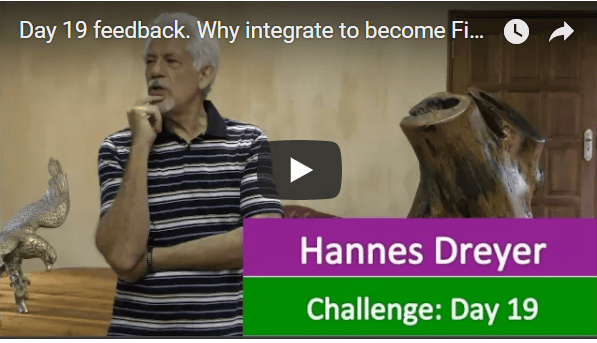 [Day 19] Feedback. Why Integrate To Become Financially Free
