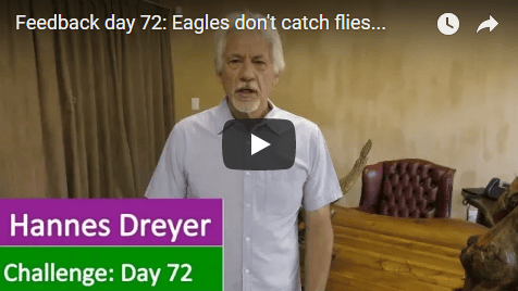 [Day 72] Eagles Don’t Catch Flies…