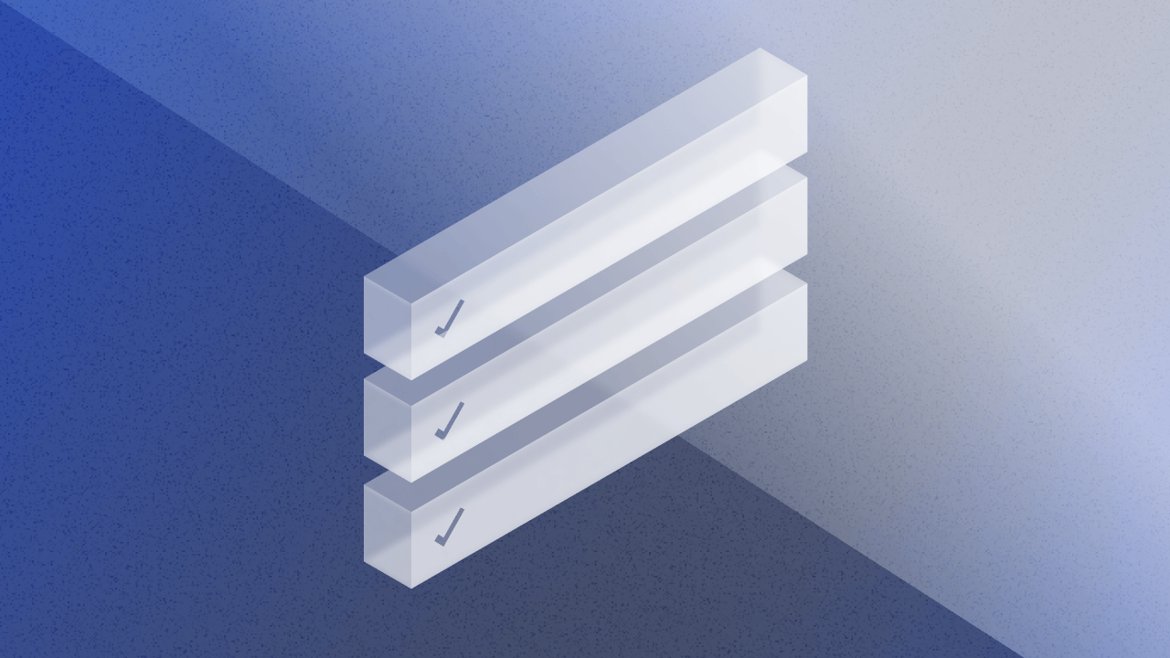 lue and white image of a box featuring three horizontal lines inside it.