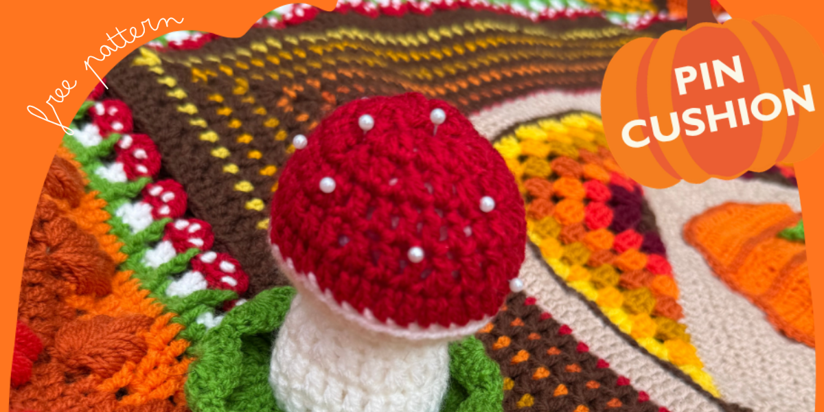 Free Pattern! Mushroom Pin Cushion 🍄🍄‍🟫