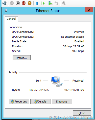 Vnic Speed In Guests On Windows Server 2016 Hyper V Working Hard