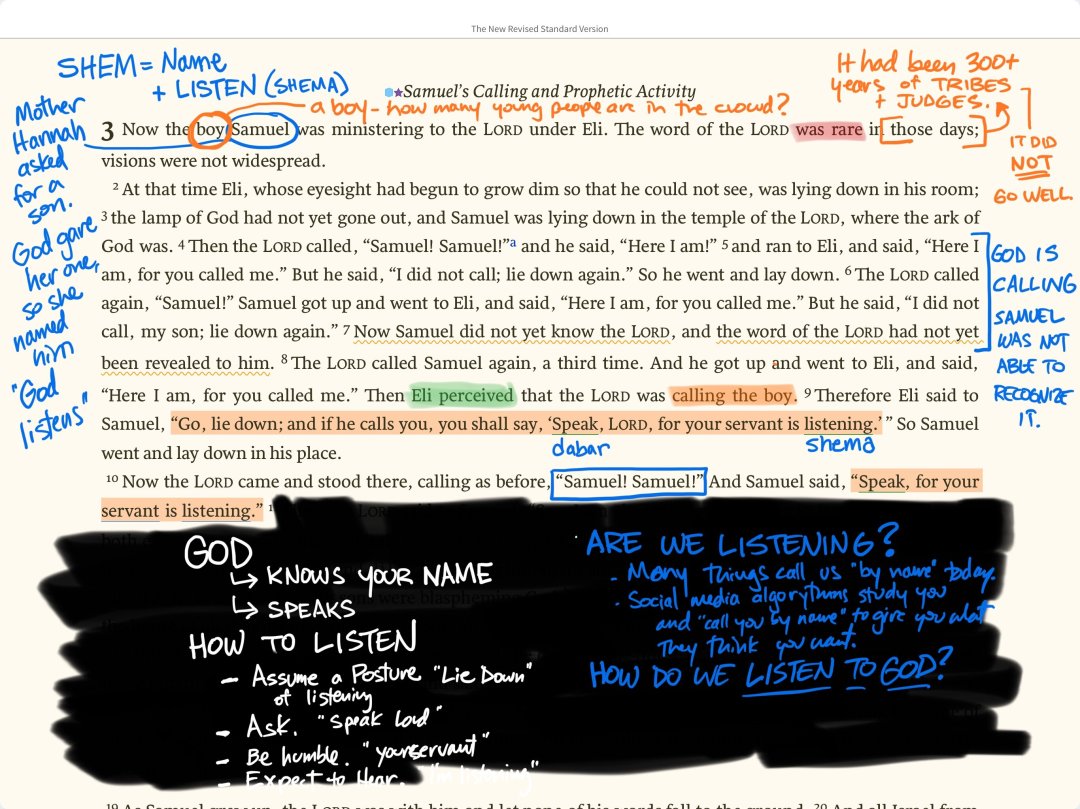 1 Samuel 3 Markup