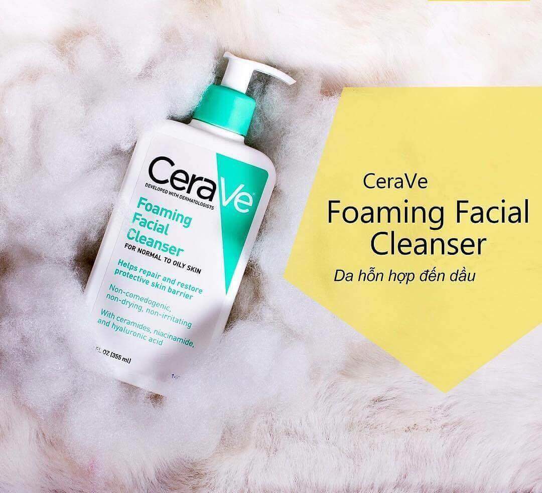 Review sữa rửa mặt Cerave Foaming Facial và Hydrating Cleanser: được ...