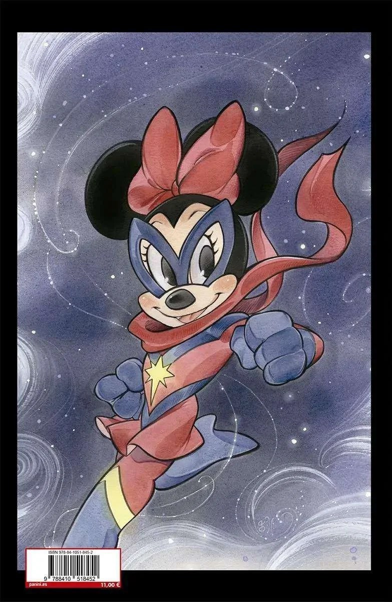 Personaje animado disfrazado de superhéroe volando
