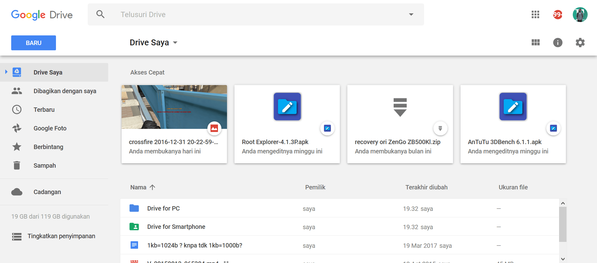 Cara menyembunyikan Akses Cepat pada Google Drive FATWA_Blog