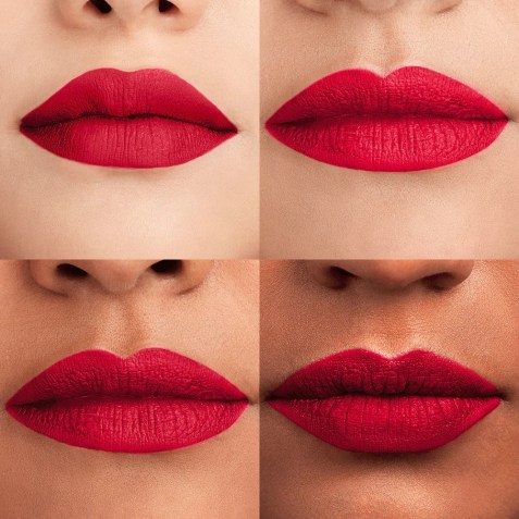 Use a bright red or deep berry lipstick