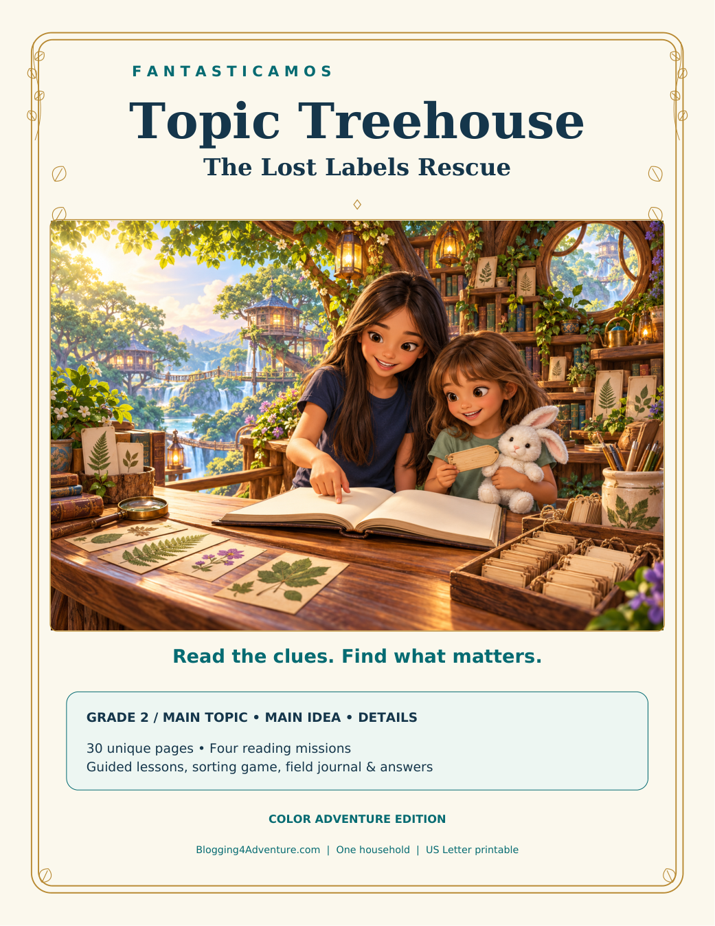 Fantasticamos Topic Treehouse: The Lost Labels Rescue (Grade 2)