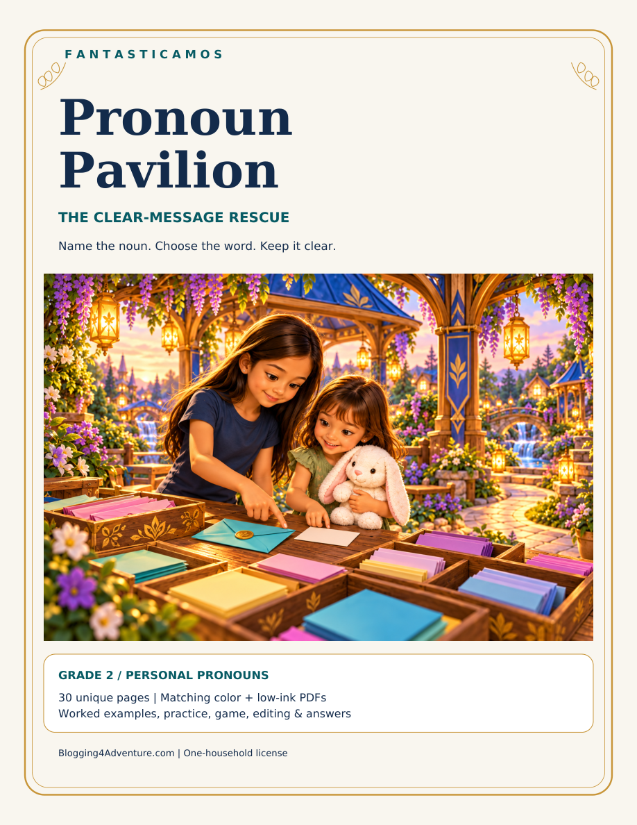Fantasticamos Pronoun Pavilion: The Clear-Message Rescue (Grade 2)
