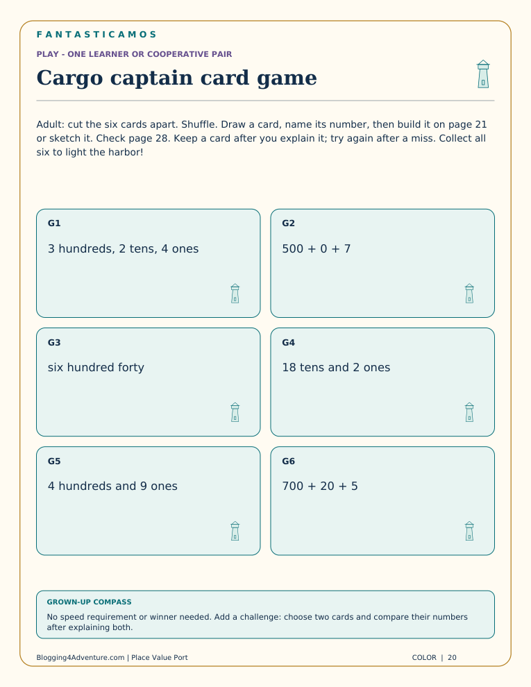 Fantasticamos Place Value Port: The Three-Tower Rescue (Grade 2)