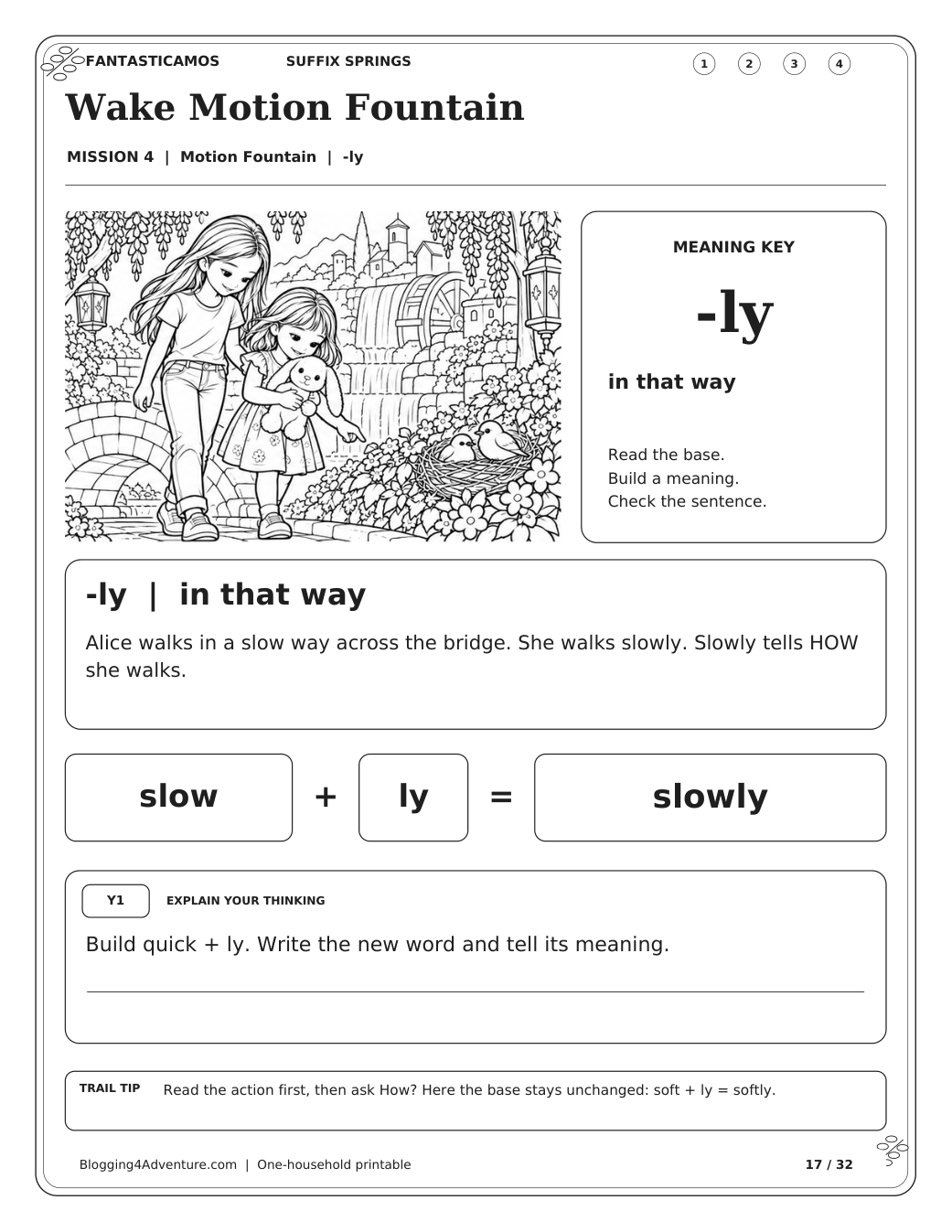 Fantasticamos Suffix Springs: The Four-Fountain Rescue (Grade 2)