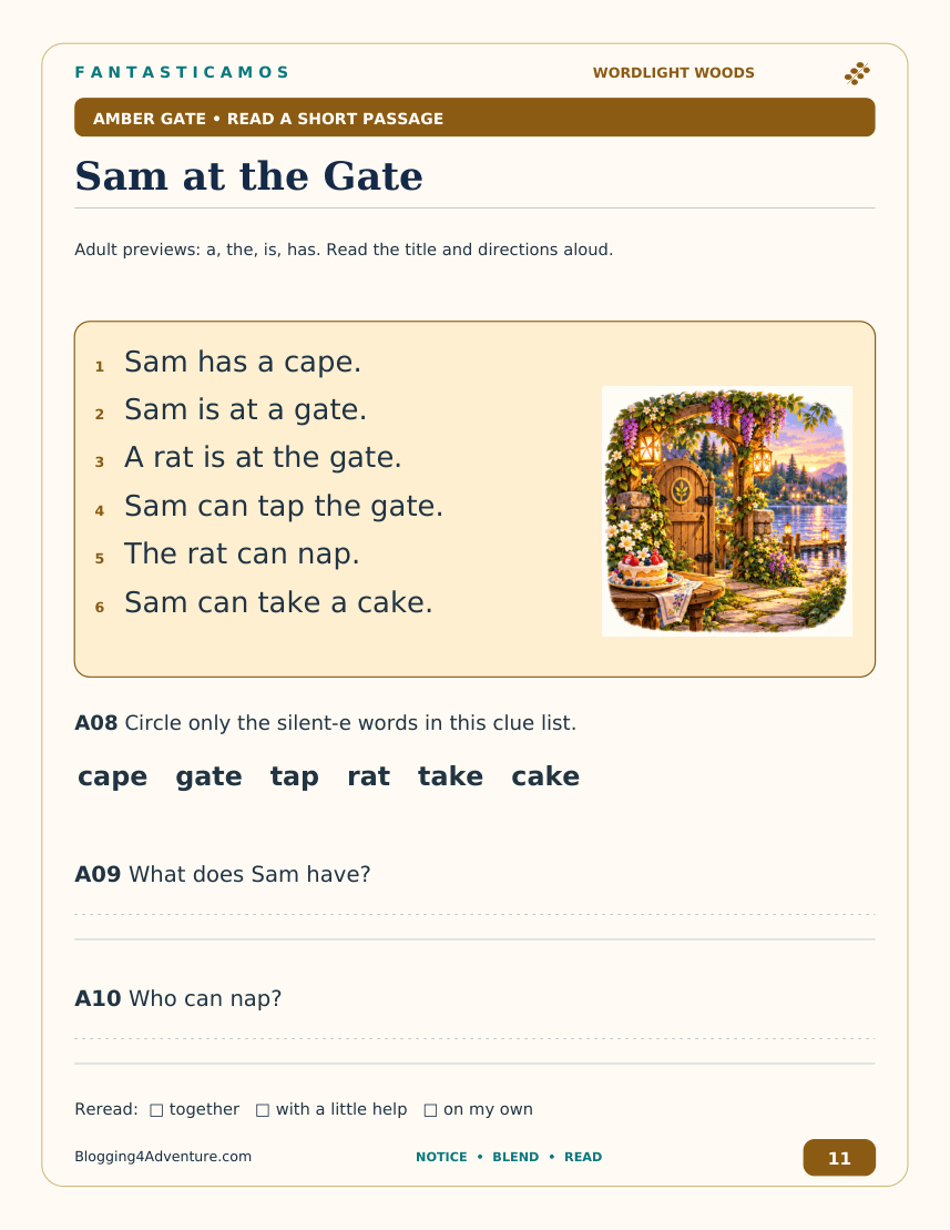 Fantasticamos Wordlight Woods: The Silent-e Lantern Rescue (Grade 1)