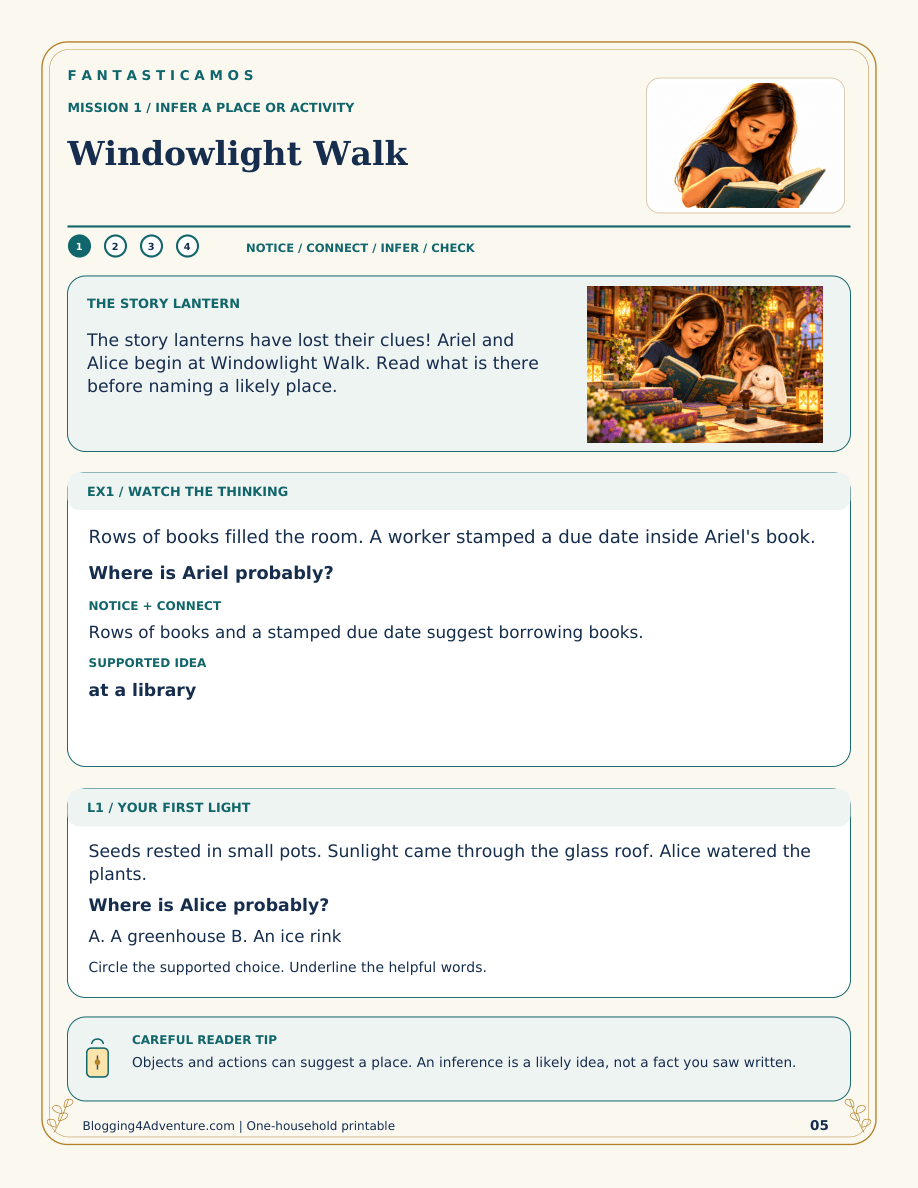 Fantasticamos Lantern Lane: The Hidden-Clue Rescue (Grade 2)