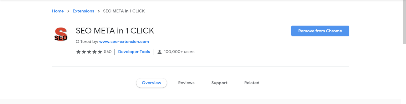 seo meta 1 click chrome
