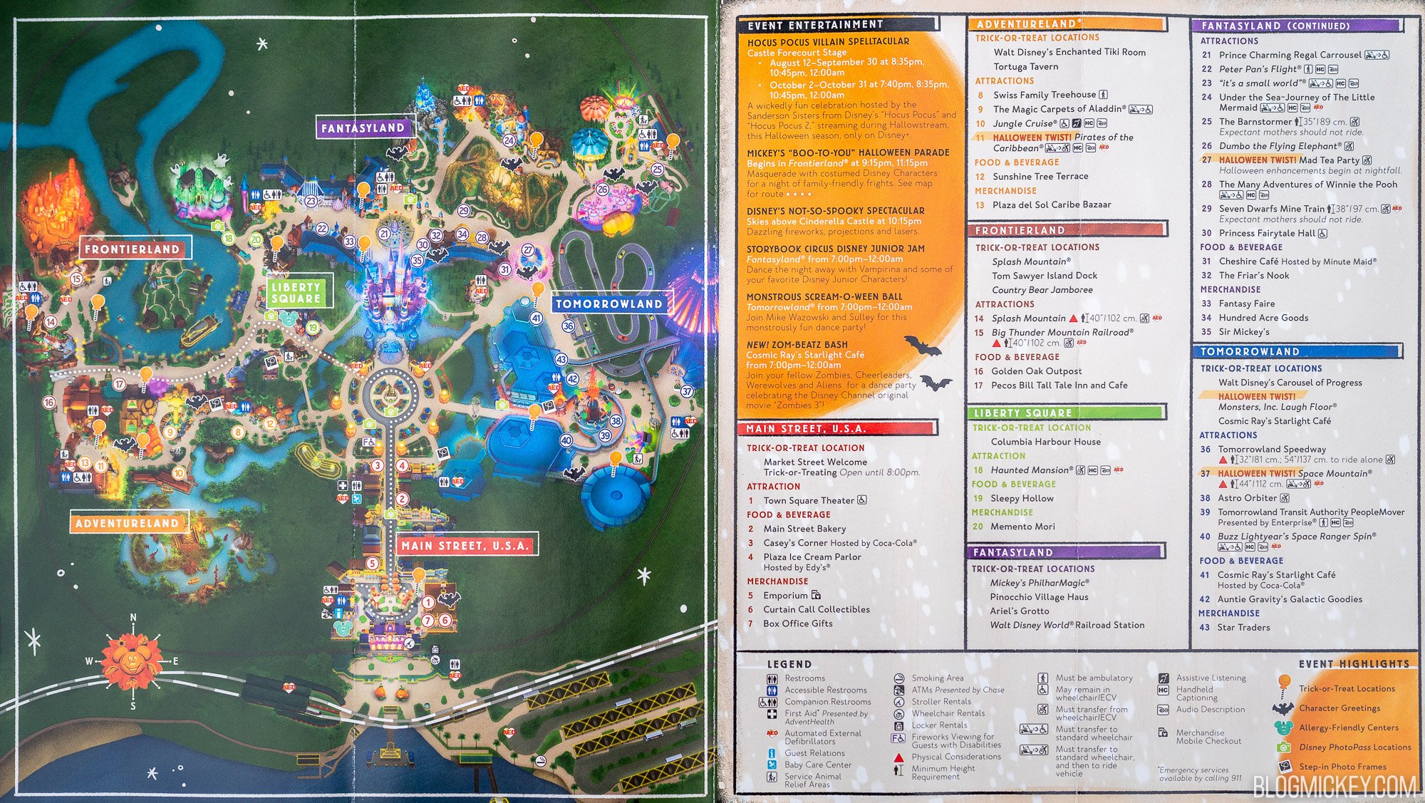 mickey s not so scary halloween party guide map 2022