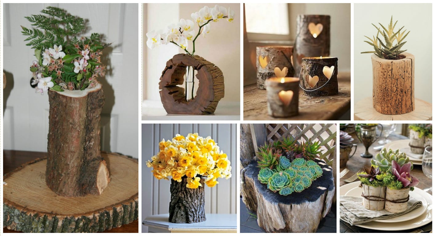 10 Encantadores Floreros De Madera Diy