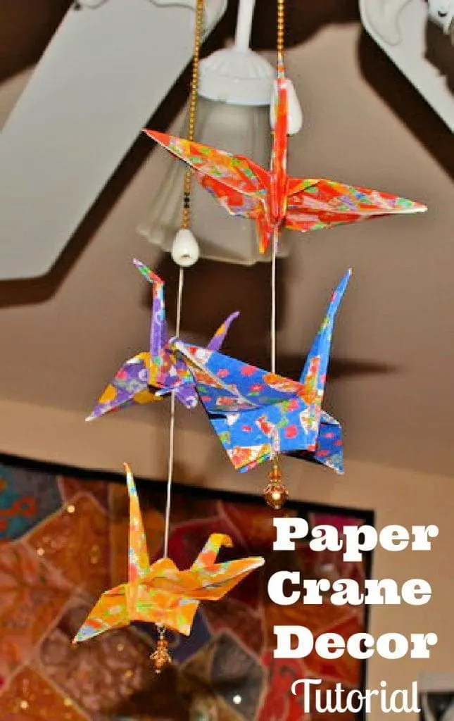 DIY Paper Crane Origami Decorations