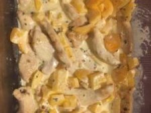 All ingredients in a baking dish