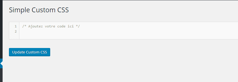 간단한 사용자 정의 CSS WordPress 플러그인 인터페이스 » BlogPasCher 인터페이스 워드 프레스는 간단한 사용자 정의 CSS 플러그인