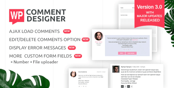 Wp Comment Designer Anpassen und Gestalten von WordPress-Kommentaren und Kommentarformular-Plugin WordPress » BlogPasCher Wp Kommentar Designer anpassen und gestalten WordPress-Kommentare und Kommentarformular WordPress-Plugin