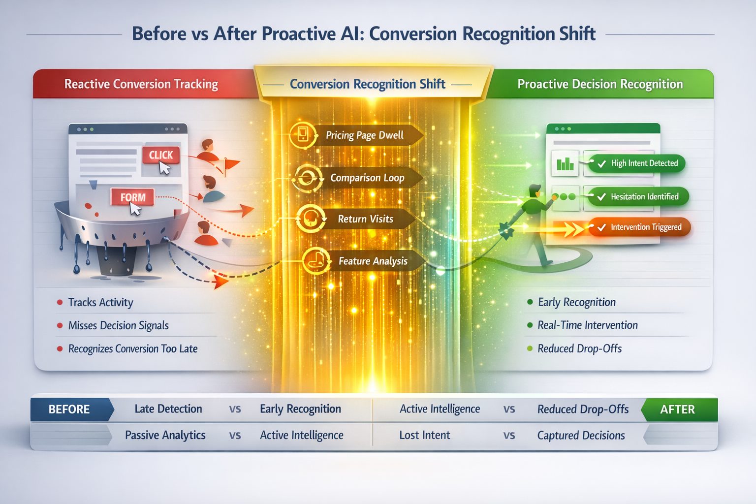 Before vs After Proactive AI: What Changed in Website Conversion