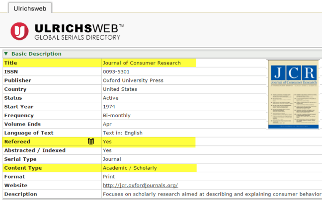 Ulrichsweb database