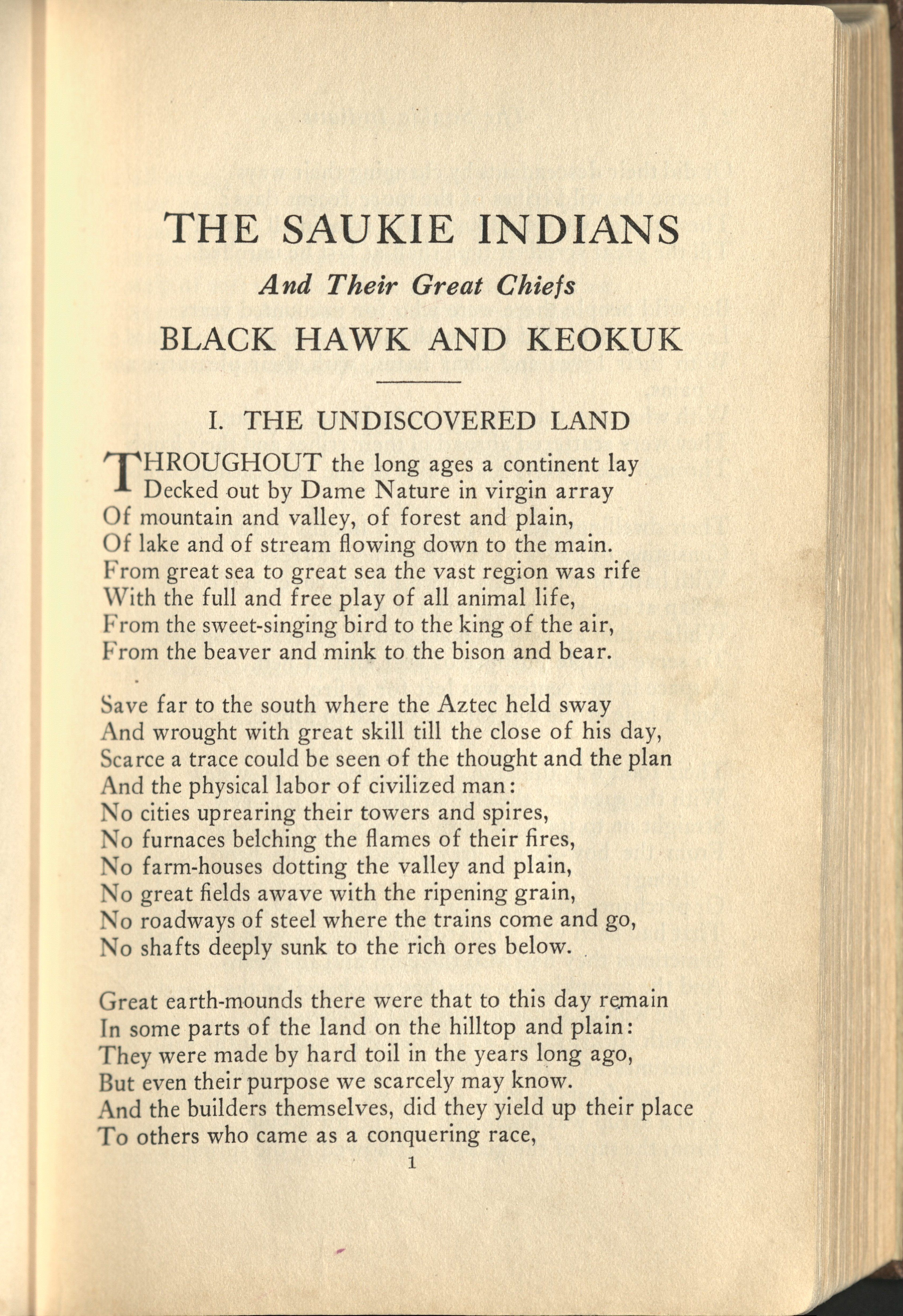 first page of the book