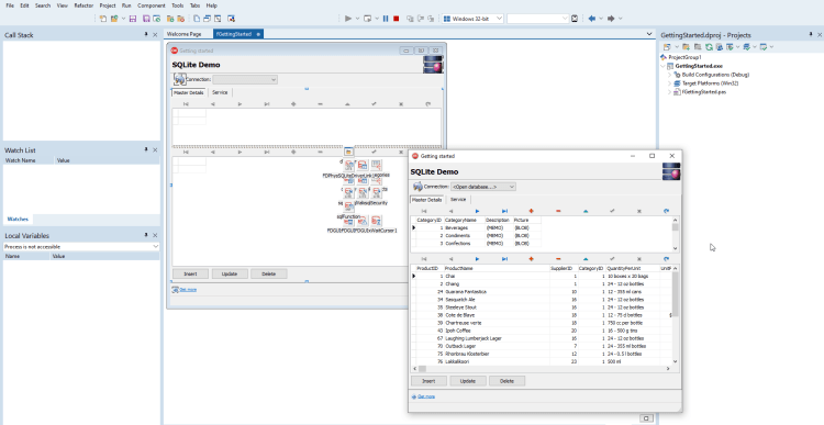 SQLitesample | Embarcadero RAD Studio Delphi C++Builder Blogs