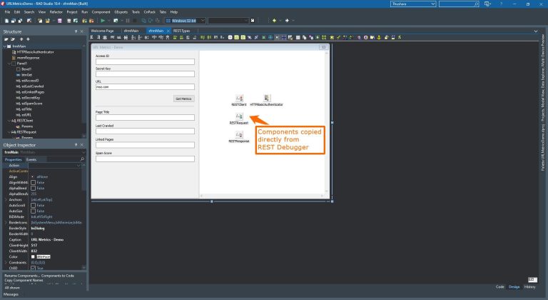 rest debuger copy components
