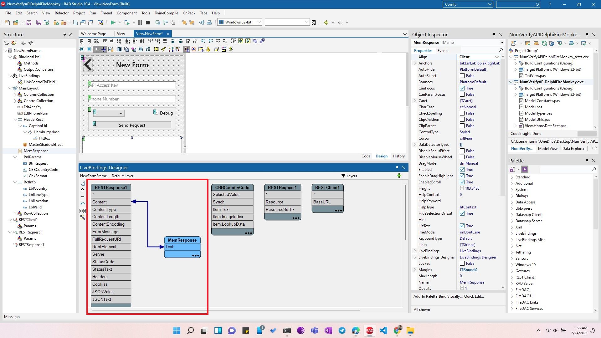 livebindingsdelphiradstudiohowtousenumverifyapiinDelphi1184936 | Embarcadero RAD Studio Delphi  C++Builder Blogs livebindings delphi rad studio how to use numverify api in delphi 1184936