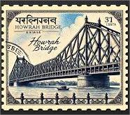Postal stamp of Howrah Bridge
