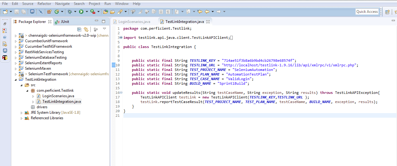 Selenium Webdriver Integration with TestLink