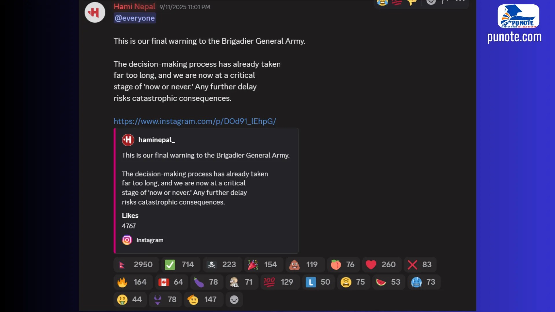 nepal's genz protest discord live image