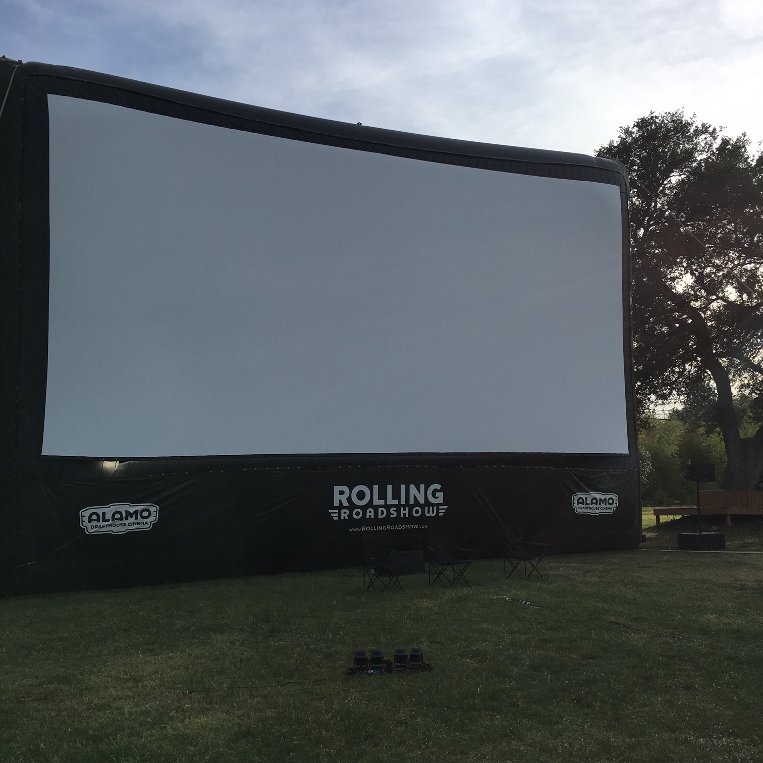 The inflatable screen used at Rolling Roadshow screenings.