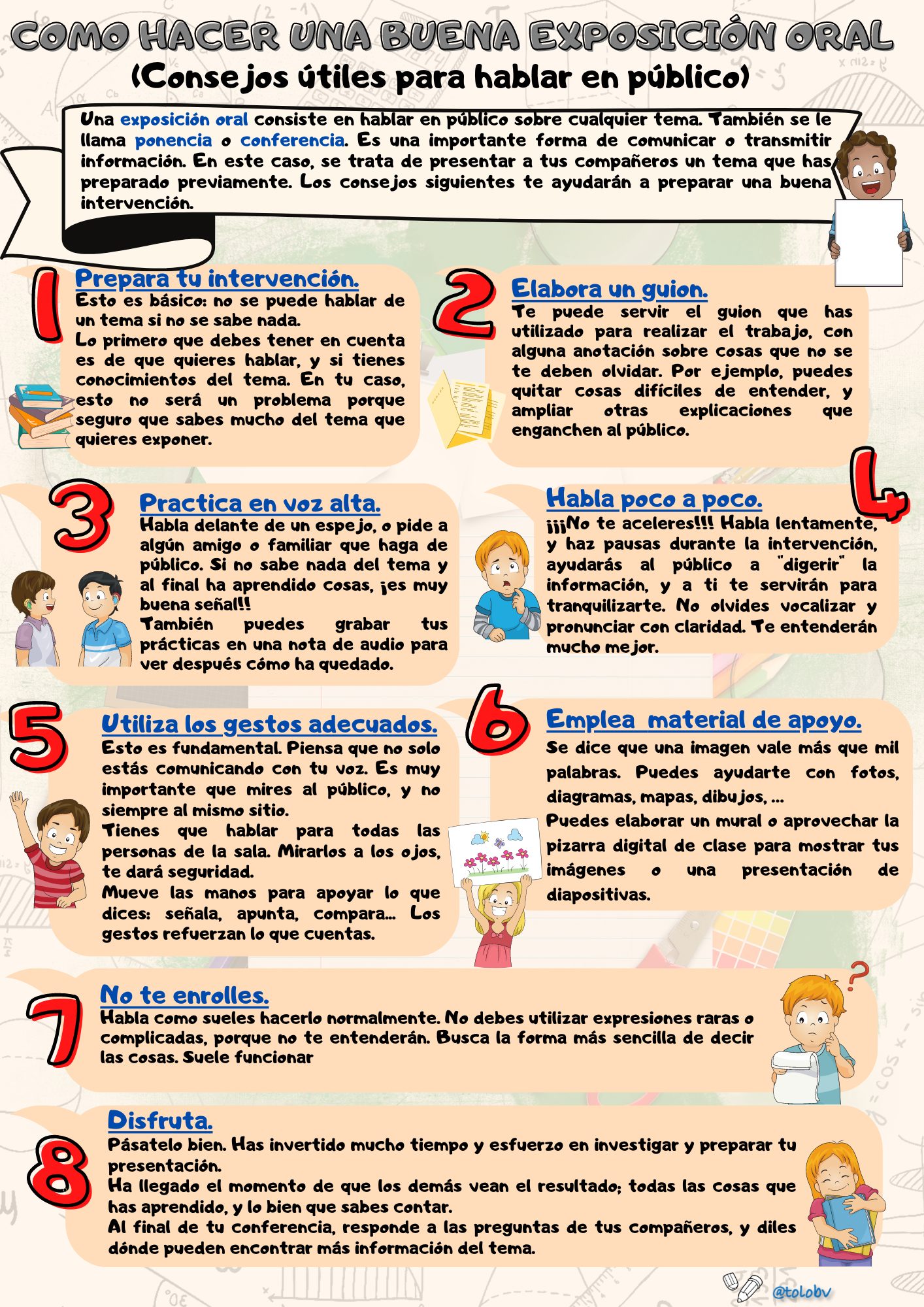 Lee más sobre el artículo Exposición oral en primaria: Guía visual paso a paso