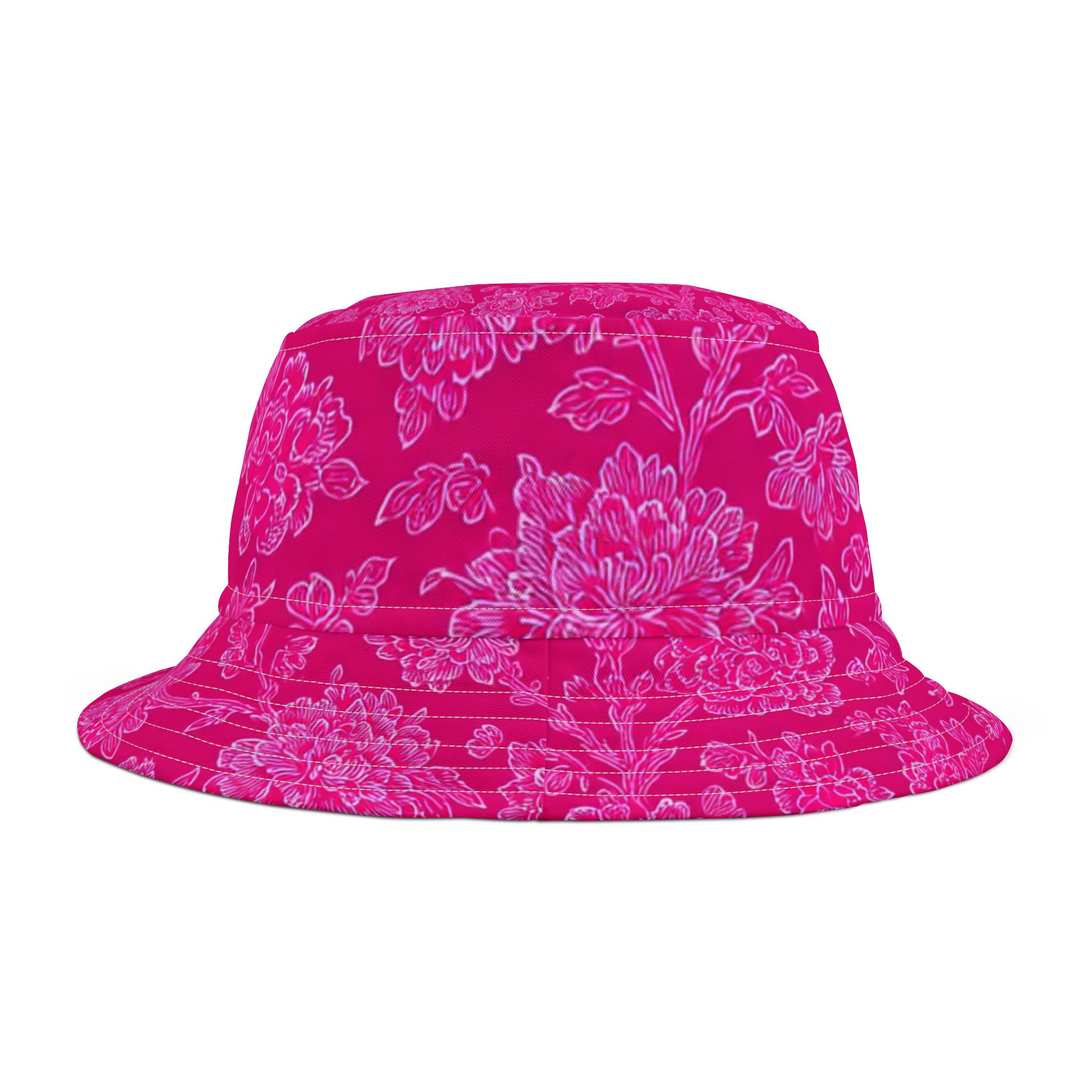Bloom Hearty Floral Bright Pink Bucket Hat | Bloom Hearty