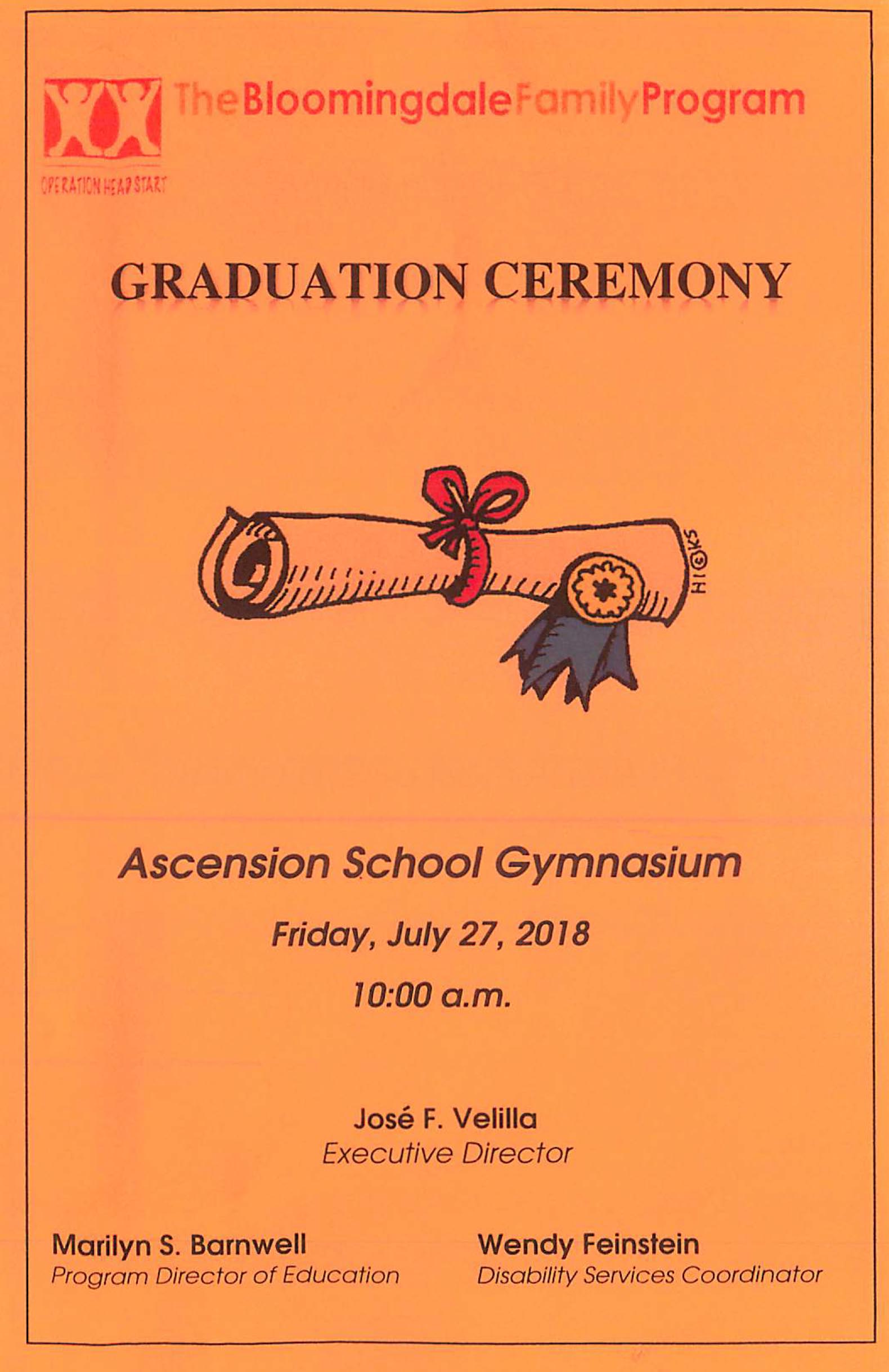 Graduation Program Cover