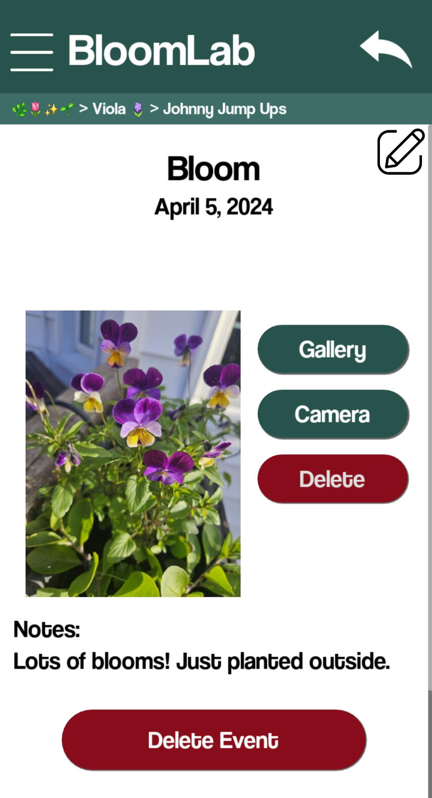 Bloomlab Garden Tracker