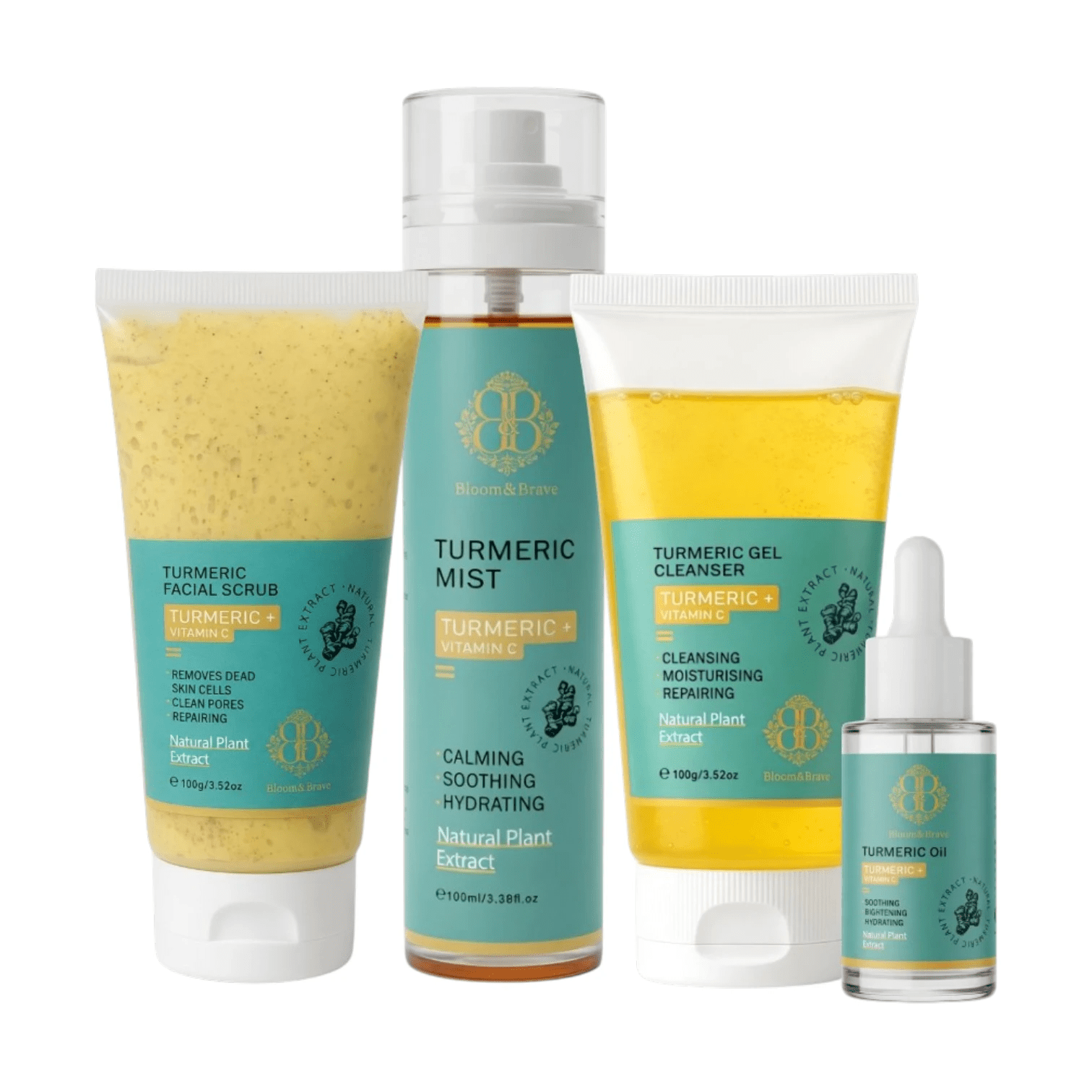 Turmeric Detox and Hydrate Bundle with antioxidant skincare
